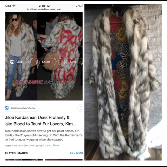 Jackets & Blazers - Khloe Kardashian ORIGINAL faux fur coat